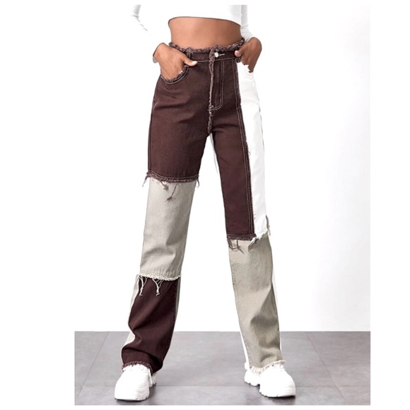SHEIN Denim - BRAND NEW Color block jeans